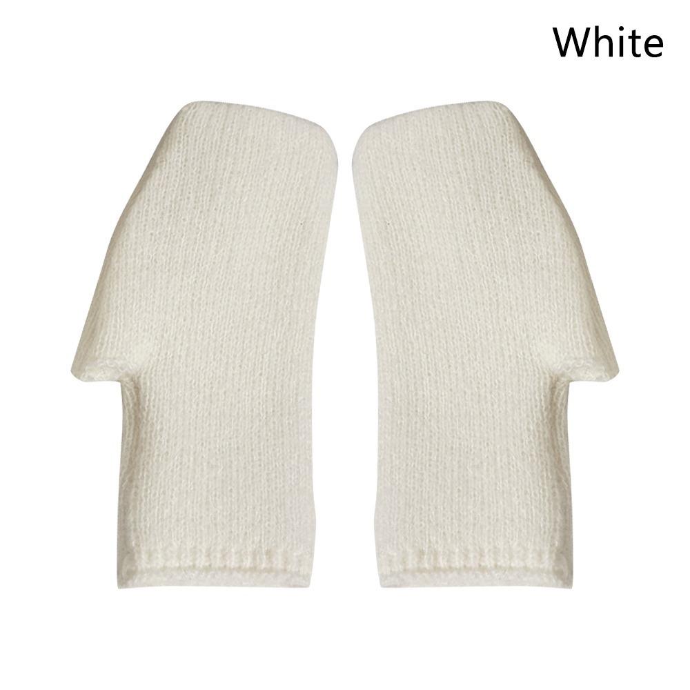 Защита для рук Кашемировые перчатки с открытыми пальцами Вязаные перчатки Митенки с половиной пальца Женские Девичьи