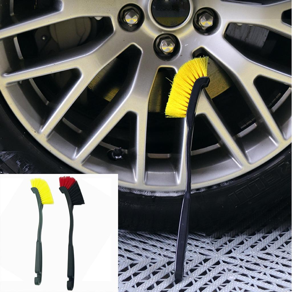Car Wash Brush,Car Detail Brush,12in Wheel Long Handle Brush, Tire Cleaner Wheel Tire Brush, Special Crevice Brush For Cars Washing Brush