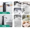 Waterfall Wash Basin Stainless Steel High And Low Faucet Black And Cold Toilet Hotel Wash Basin Bathroom Home