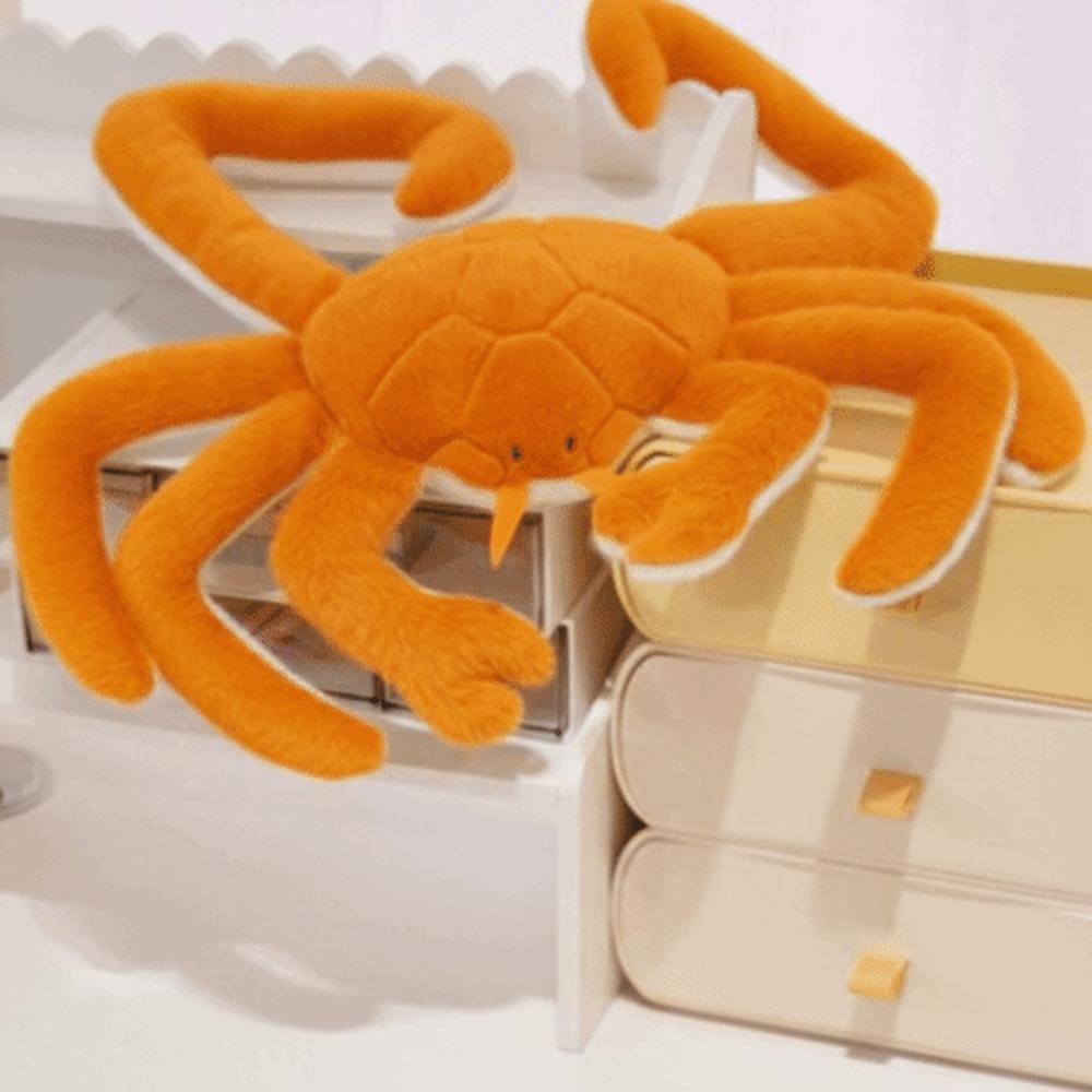 Simulation Crab Plush Toy Fluffy Sea Animal Doll Sleeping Pillow Crab Plush Doll Christmas Toy