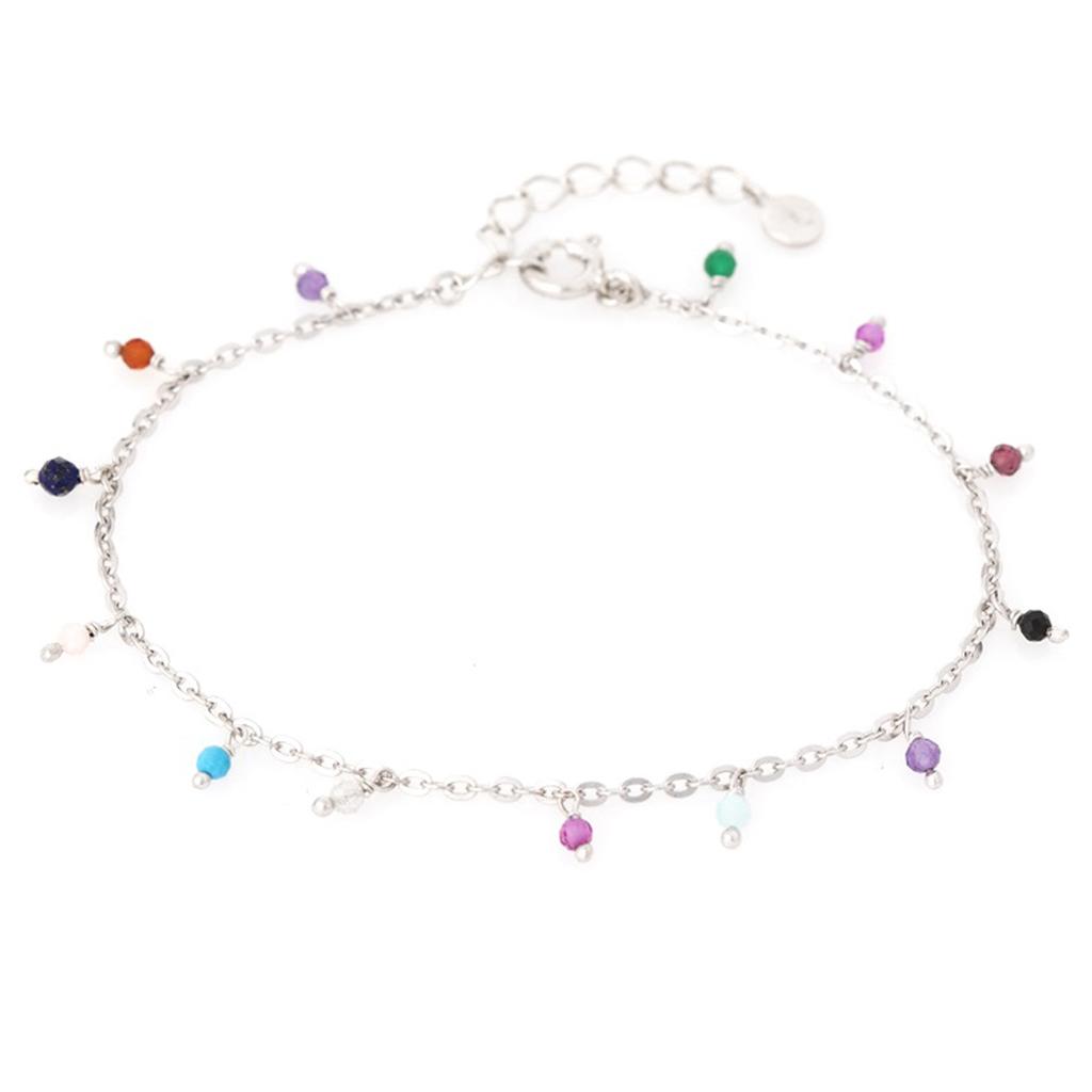 Les Trésors De Lily [R5620] - Silver Multicolor 'Meghan' Silver Bracelet (rhodium) - 2 Mm