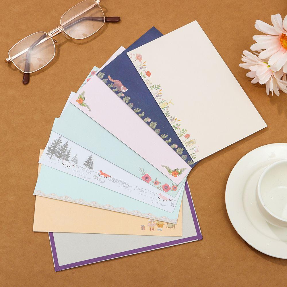 Printing Floral Pattern Variety Designs Writing Paper 6PCS Letter Stationery With Envelopes 3PCS