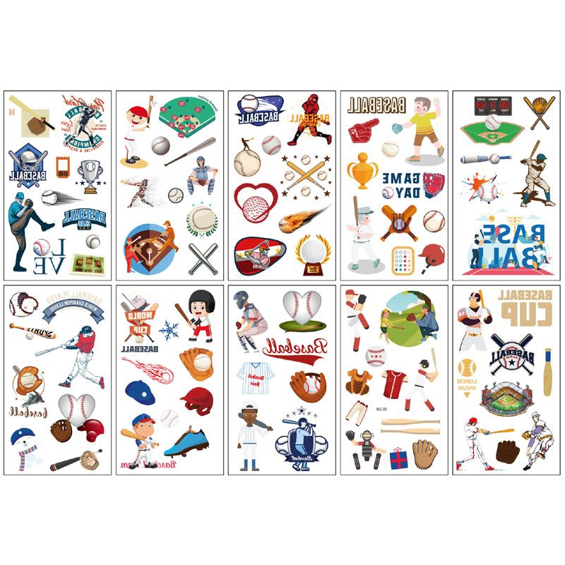 10 Sheets/Pack Kids Cartoon Fake Tattoo Stickers for Children Creative Water Transfer Printing DIY Temporary Tattoo