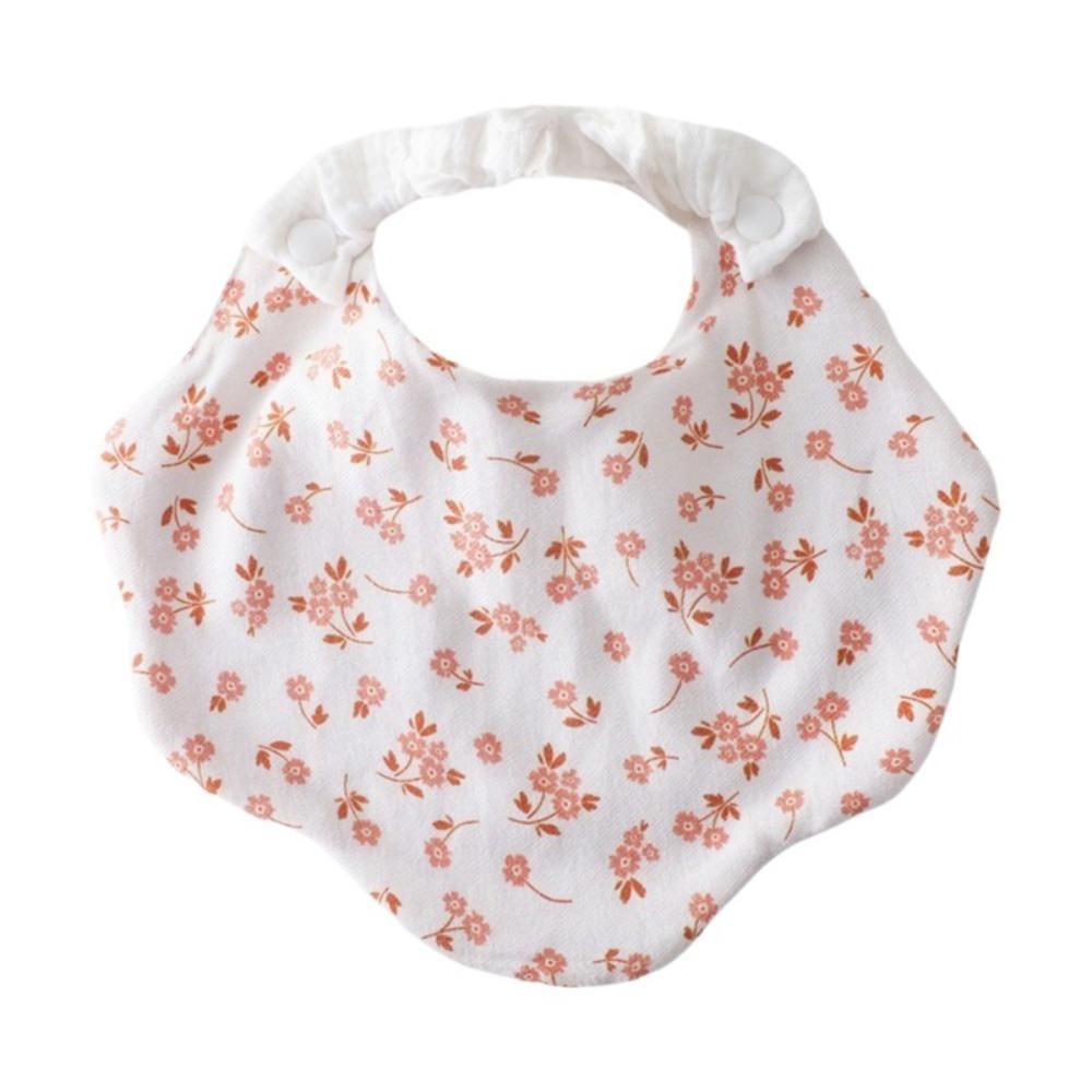360-Degree Coverage Drool Bib Cotton Gauze Burp Cloth Soft Baby Feeding Bib  For Newborn Infants