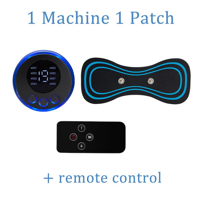EMS Mini Electric Pulse Neck Masager LCD Display 8 Mode Cervical Massage Patch Muscle Pain Relief Tool Portable Body Massager