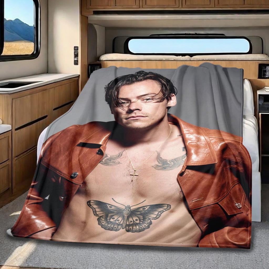 Harry Styles Blanket Soft Comfortable All Seasons Perfect Gift Sofa Office Nap Outdoor Travel