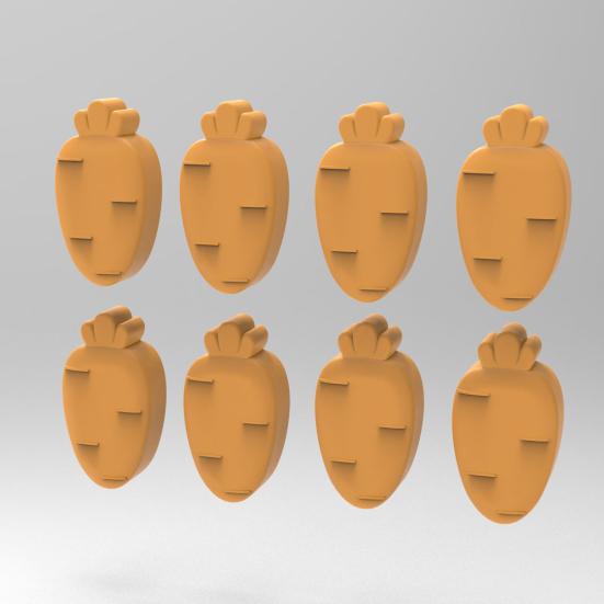 Форма 119 полостей, термостойкая, легко разбирается, безопасный инструмент для выпечки в микроволновой печи, оранжевая мини-морковь, силиконовая форма