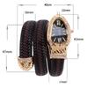 Часы Snake Watch Creative Quartz Watch Women Rhinestone Leather Bracelet Wristwatch