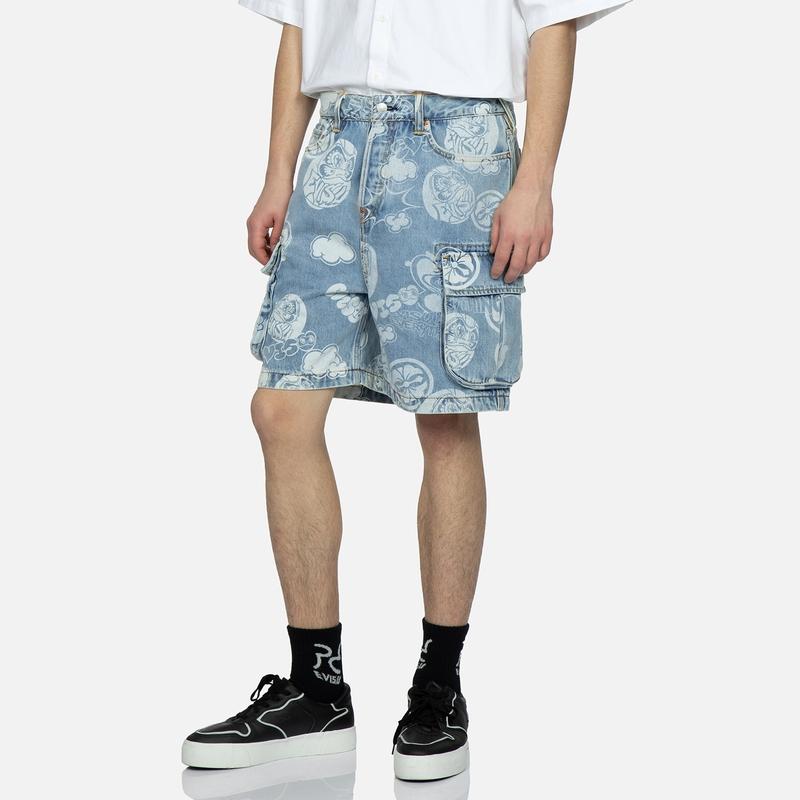EVISU Denim Shorts Men's Denim Blue 2ESHTM3DS129FFCT