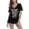 Women's V-Neck T-Shirt Dream As If You Will Live Forever - Positive Slogan