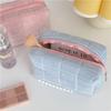 Cute Fur Makeup Bag for Women Zipper Large Solid Color Cosmetic Bag Travel Make Up Toiletry Bag Washing Girls Make Up Case