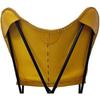 (Только обложка) Винтажное кожаное кресло-бабочка, кресло из коровьей шкуры, акцентное кресло для гостиной, желтое
