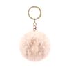 Fluffy Fur Pom Keychain Soft Faux Colorful Rabbit Fur Ball Car Keyring Pompom Key Chains Key Holder Women Bag Pendant