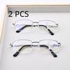 2Pcs Suit Fashion Multifocal Reading Glasses For Men Women New Trend Square Presbyopia With Far Sight Unisex Vintage Hyperopia E