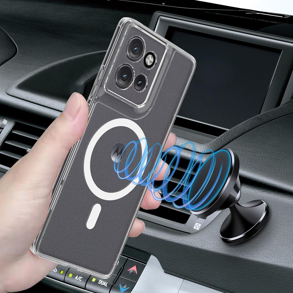 Для Magsafe Магнитный беспроводной зарядный чехол для Motorola Moto Edge 50 Neo Edge50 Neo Прозрачный противоударный чехол для задней крышки