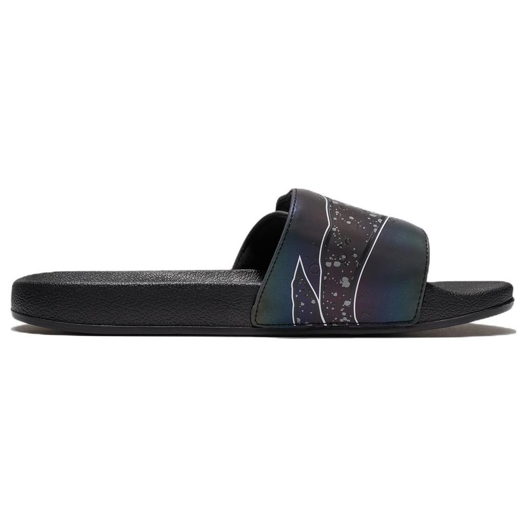 Li Ning Ln Slipper Velcro Fashion Silent Slide Sandals Men Footwear Black AGAS001-2
