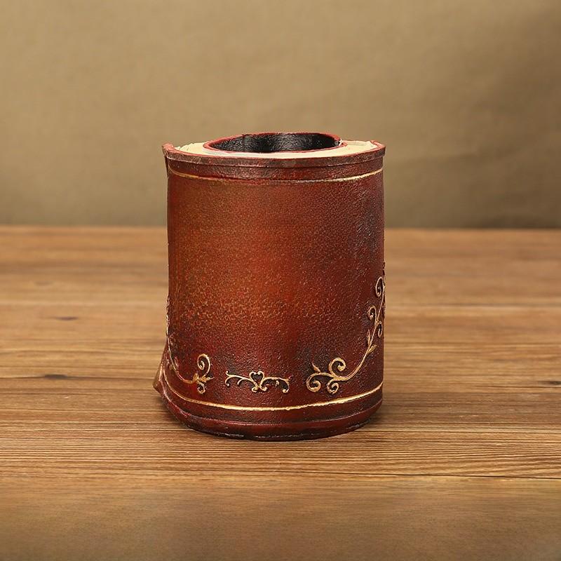 Винтажный держатель для ручек из смолы в виде книги, многофункциональный настольный органайзер для дома и офиса