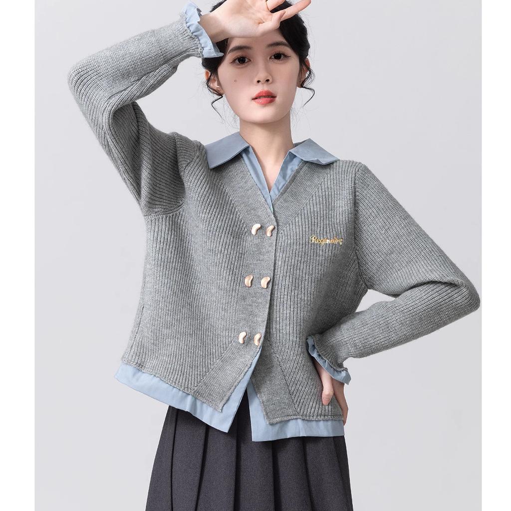 Fake Two Knitted Cardigans for Women