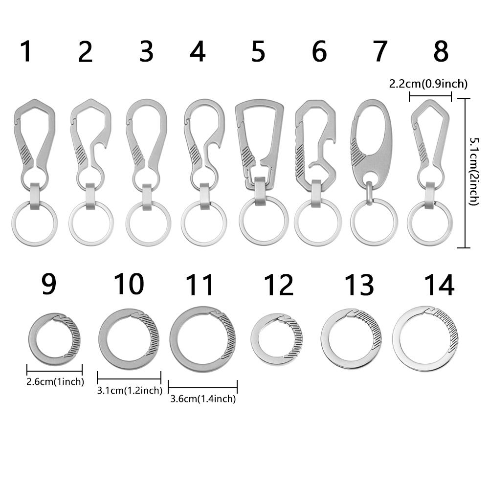 High-Quality Real Titanium Lettering Keychain Men Keychains Jewelry Holders EDC Key Rings