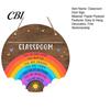 Classroom Round Hanger Wooden Welcome Sign for Door, to Our Hanger, Front Door Hanging Sign, Back School Preschool Decoration