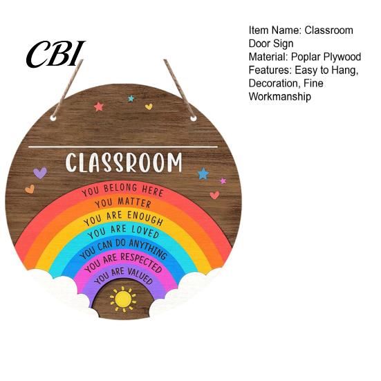Classroom Round Hanger Wooden Welcome Sign for Door, to Our Hanger, Front Door Hanging Sign, Back School Preschool Decoration