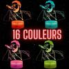 Lampe de Chevet 3D LED Damso Rappeur, Veilleuse changement de Couleurs, Lampe Tactile Bureau et Chambre Enfant Ado, Cadeau