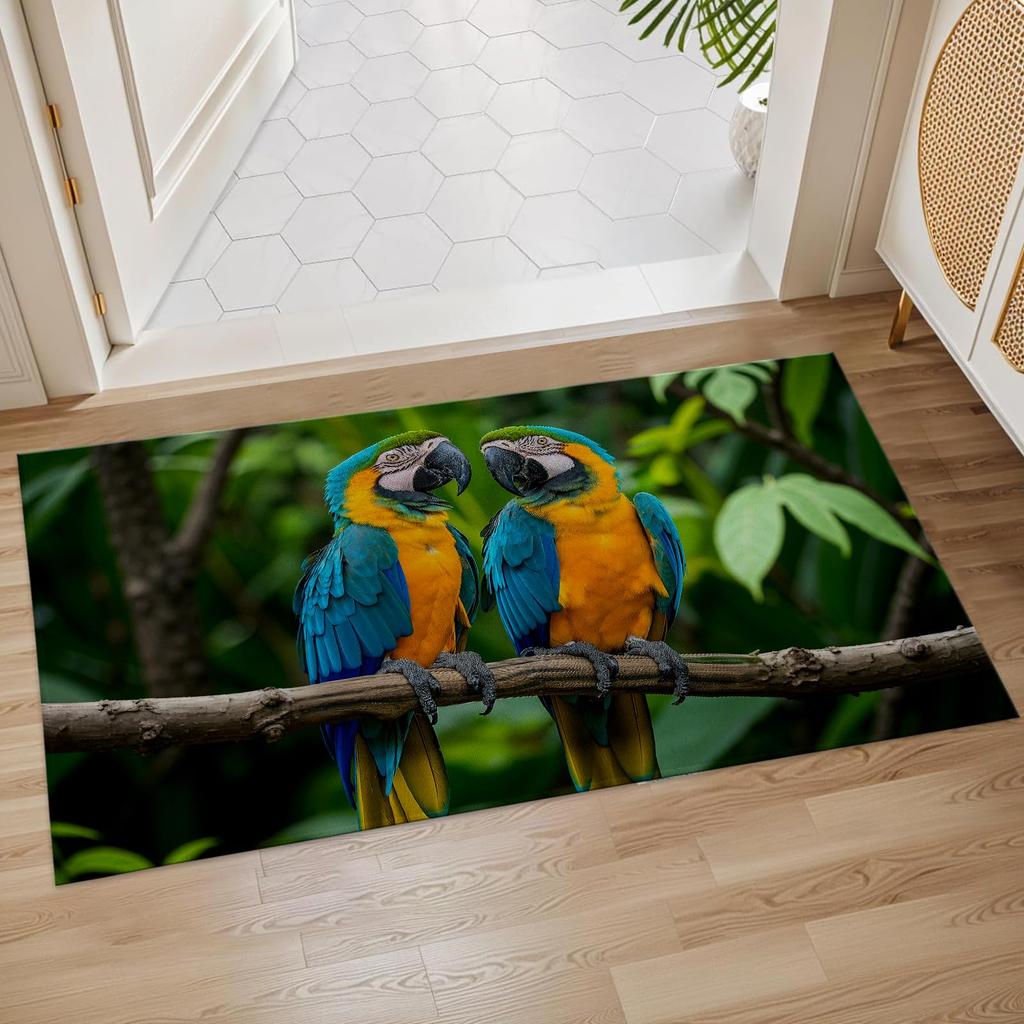 Mountain Bloom Bath Mat Non Slip Wildflower Meadow Bathroom Rug Nature Landscape Floor Mat for Home Decor 17x29.5 Inch
