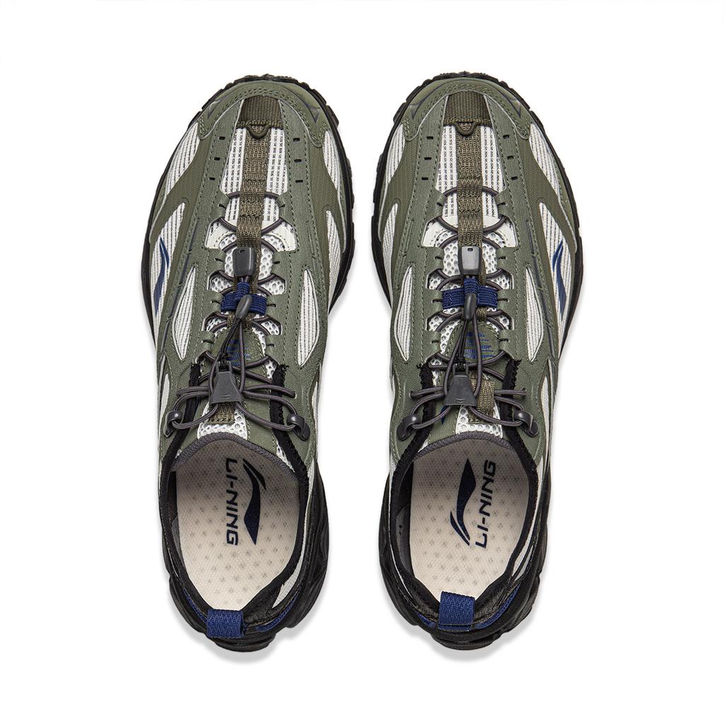 Li Ning Fuyiao 2.0 Trail V3 Спортивные Удобные Амортизирующие Износостойкие Низкие Повседневные Беговые Кроссовки Мужские кроссовки Белый Зеленый ARXW021-5