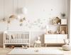 Wooden wall sign with child's name and accessories. Room decoration.