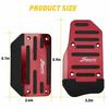 Universal Non-Slip Automatic Gas Brake Red Foot Pedal Pad Cover Car Accessories