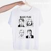Black Flag T-shirt Summer O-Neck Short Sleeve Punk Rock Band Henry Rollins Large Bars Tshirt Shirt