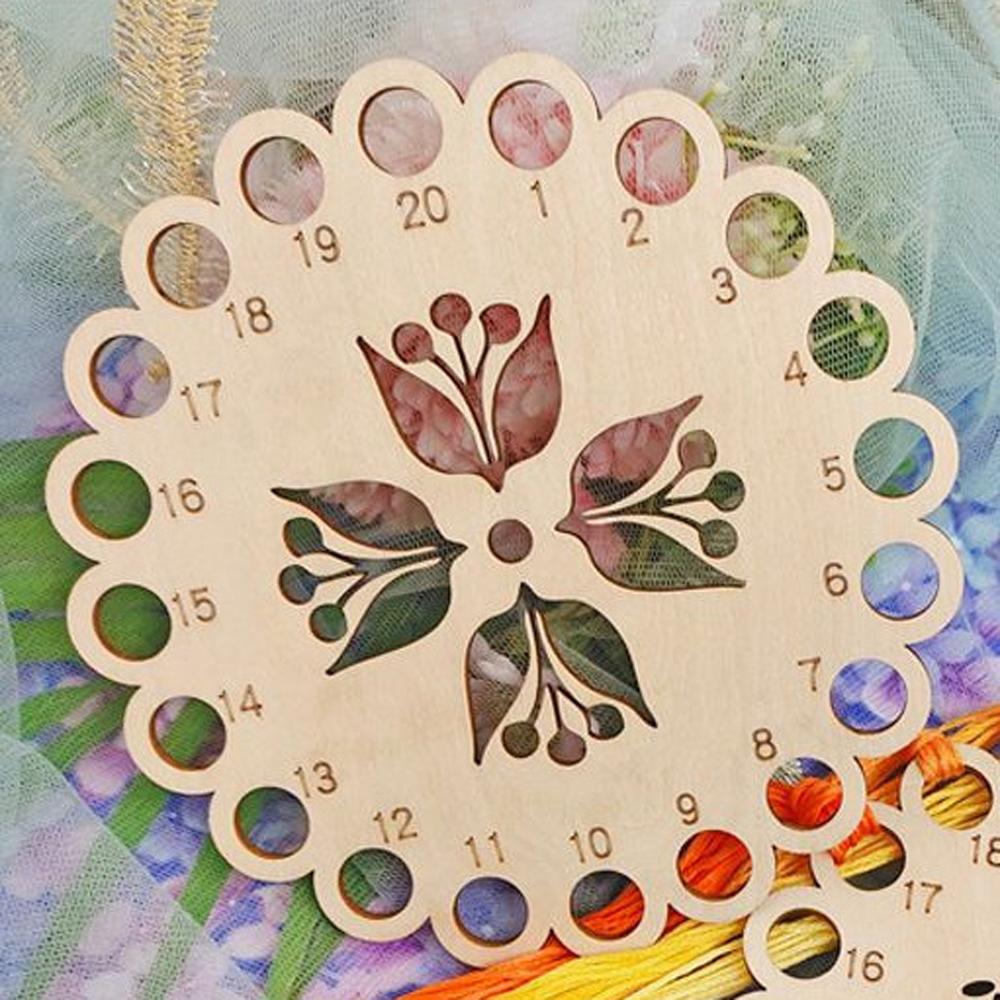 Sewing Accessories Wood Embroidery Floss Organizer Cross Stitch Thread Holder Storage Tools