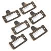 6PCS Bronze Label Pulls Frame Handle File Name Card Holder Medicine Cabinet Pulls