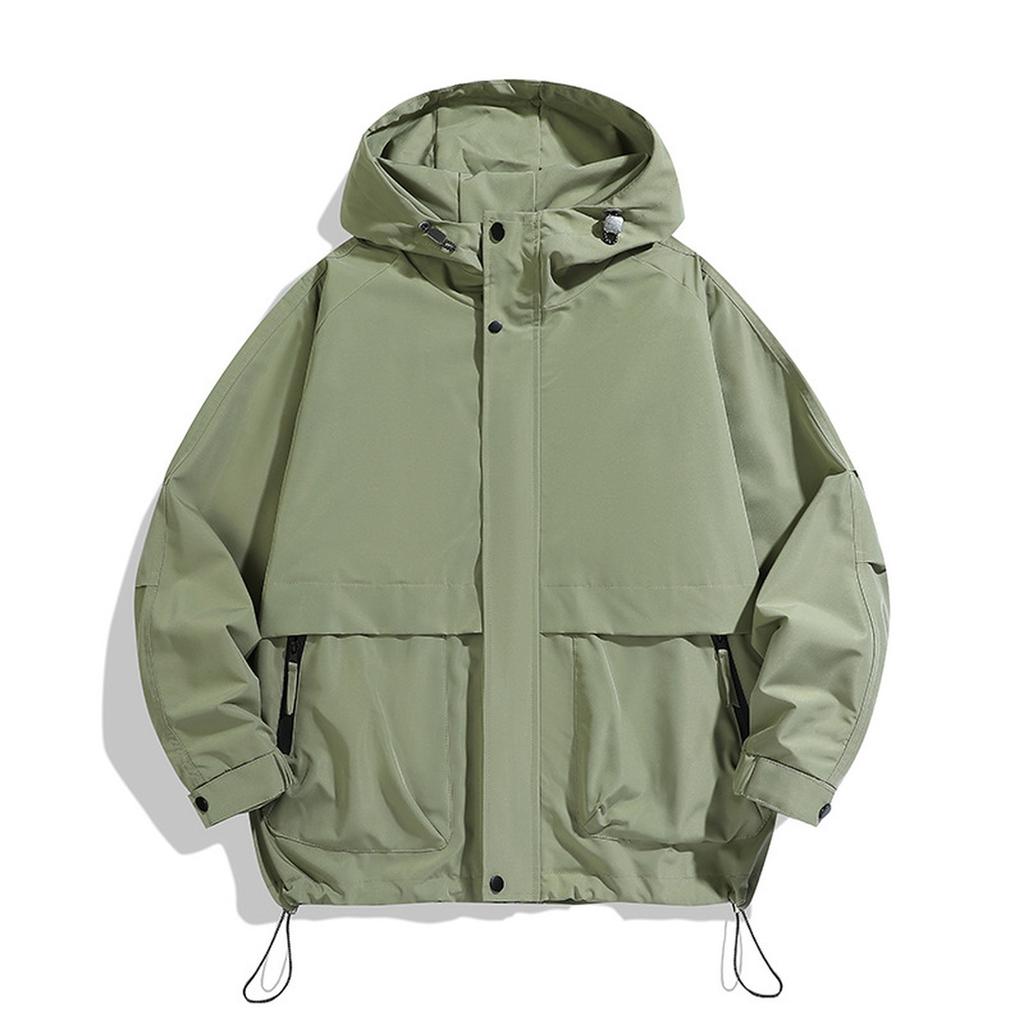 Men's Hooded Casual Waterproof Windbreaker Outdoor Windbreaker Hooded Stormjacket Jacket