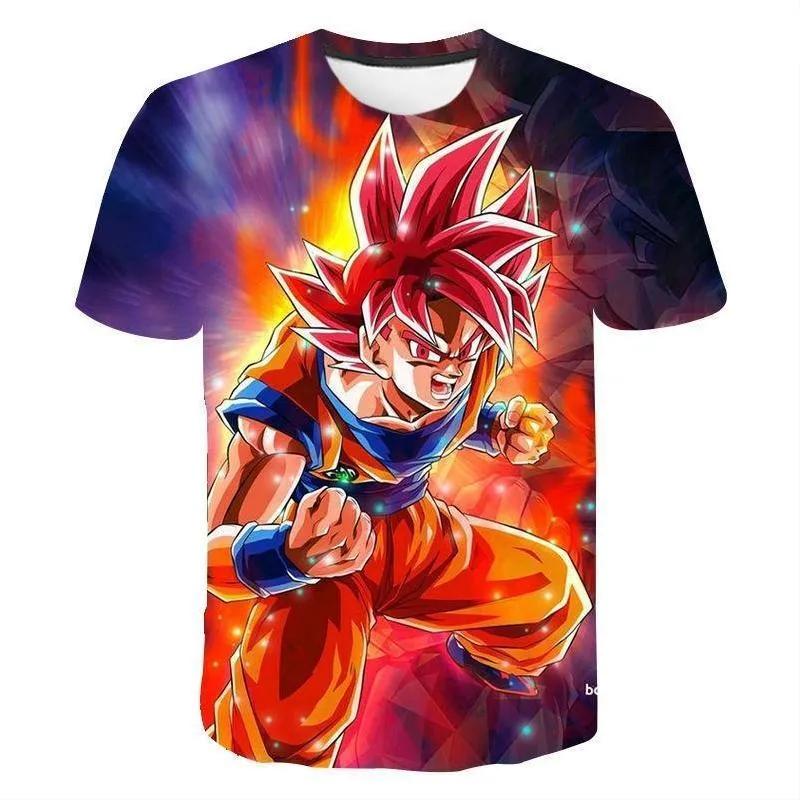 Новая футболка для косплея Dragon Ball Super Goku Super Saiyan God Мужская Женская 3D Печать Аниме Графическая Футболка Повседневные Топы с коротким рукавом Для фанатов