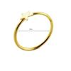 KODY PIERCING 14K Solid Gold Open Nose Ring Piercing With Star - Quality Piercing
