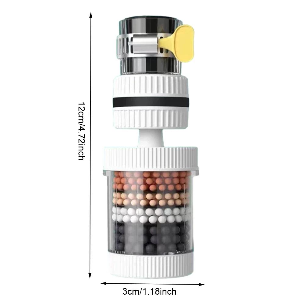 6 слоев очиститель воды для крана Универсальный фильтр для крана Защита от брызг Вращение на 360 градусов Экономия воды Аэратор для дома Кухни Ванной комнаты