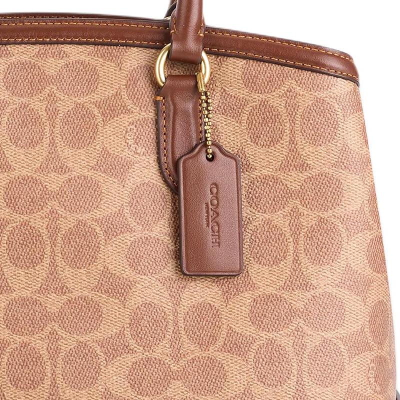 Coach Сумка-тоут 28 Классический логотип Наплечная сумка через плечо Женские сумки Коричневый Желтый CAM78-B4N4
