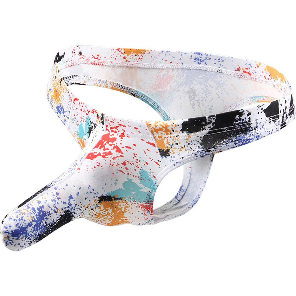 Мужские модные сексуальные повседневные удобные дышащие трусики со средней и низкой талией с принтом