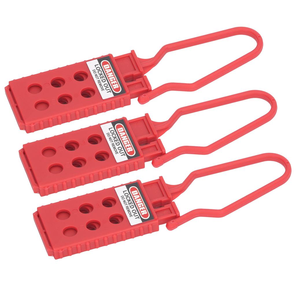 3PCS 6 Holes Tagout Hasps Electrical Insulation Lockout Hasp for Shutdown Maintenance 9mm Hole Diameter