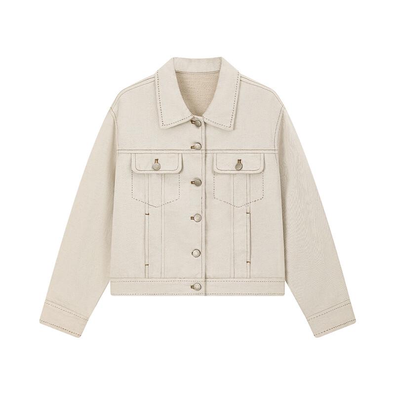 ELLE KIDS Girls' Linen Lyocell Denim Jacket