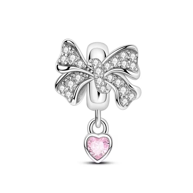 Новый медный кулон-шарм Мама Мальчик и Девочка Красный Фиолетовый Розовый Любовь Подходит для Оригинального Браслета Ожерелья Женские Украшения