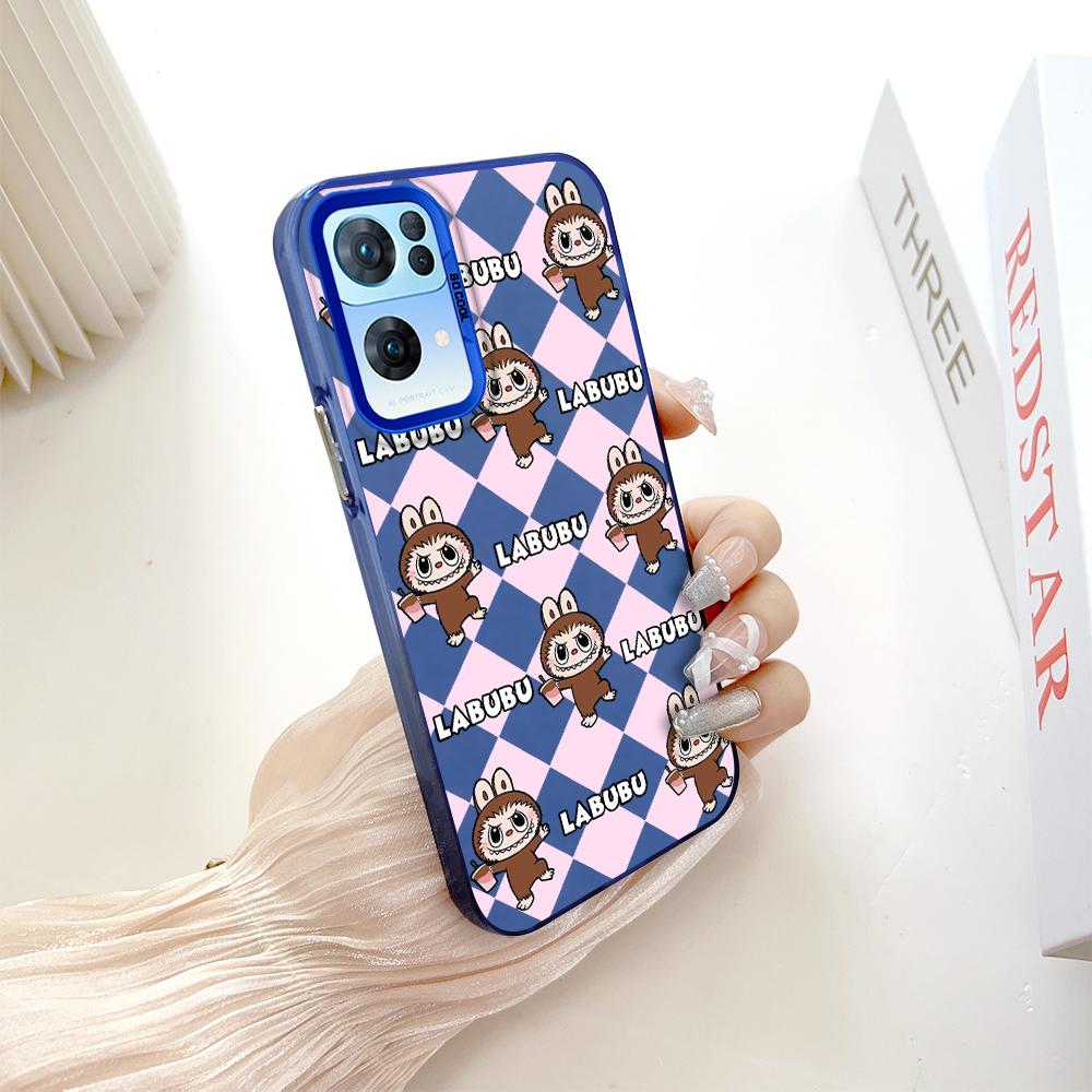 Окрашенный узор, цветной серебристый, двухсторонний, жесткий, противоударный чехол для телефона с защитой от падений для OnePlus OPPO Reno Realme