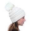 Европейские и американские женские осенне-зимние теплые шапки с помпоном, модные повседневные вязаные шерстяные шапочки