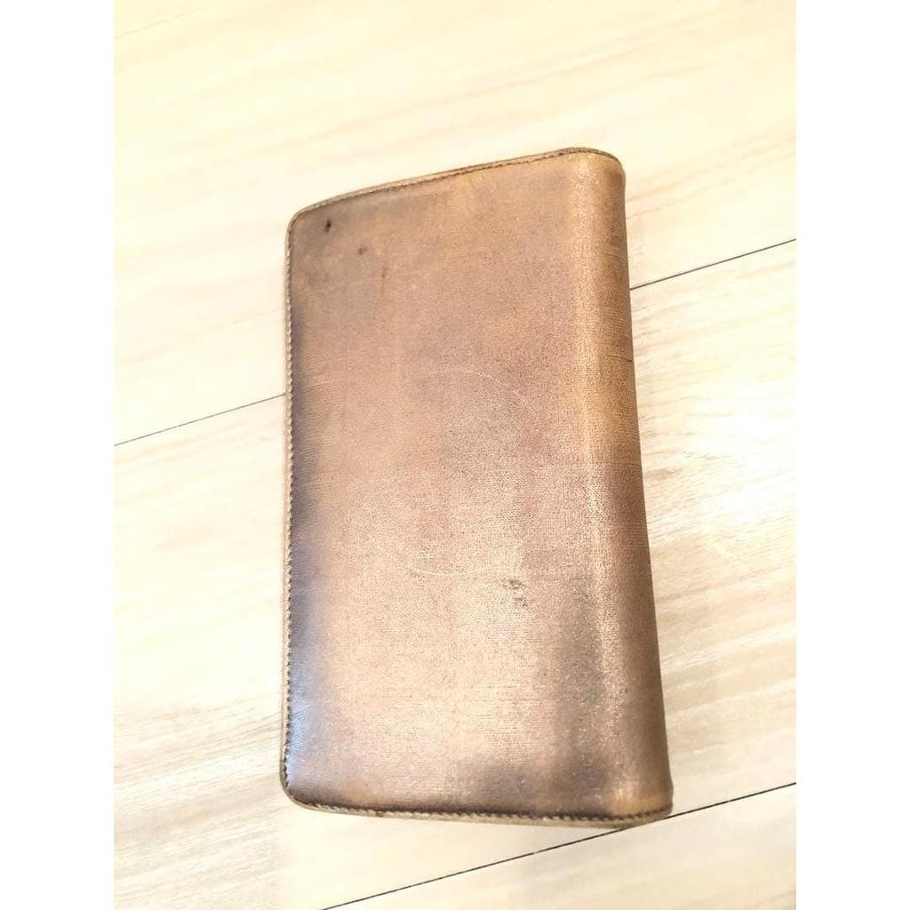 Used CHANEL New Travel Line Long Wallet Gold Bi-fold