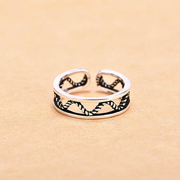 Женский тренд Персонализированное Открытое Живое Модное Ювелирное Кольцо Винтажные Кольца с Буквами