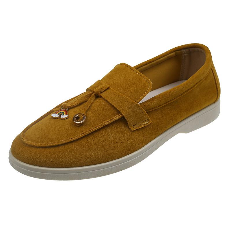 Весенние лоферы женские туфли на плоской подошве ретро замшевые кожаные с кисточками металлические слипоны ленивые туфли мюли туфли для вождения повседневные мокасины