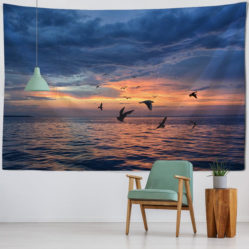Красивый природный пейзаж гобелен настенный пляжный ковер для пикника кемпинг палатка спальный коврик украшение дома