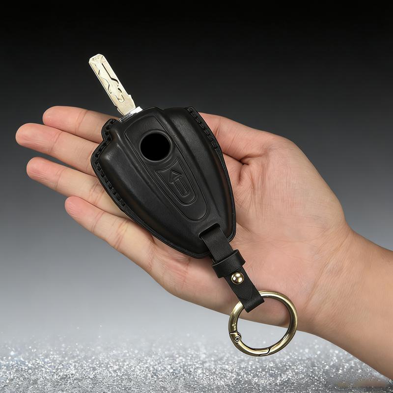 Retro Leather Motorcycle Key Case For Bmw R18 R1 R18B R18C Car Key Fob Key Chain Car Key Case Keyring Accessories