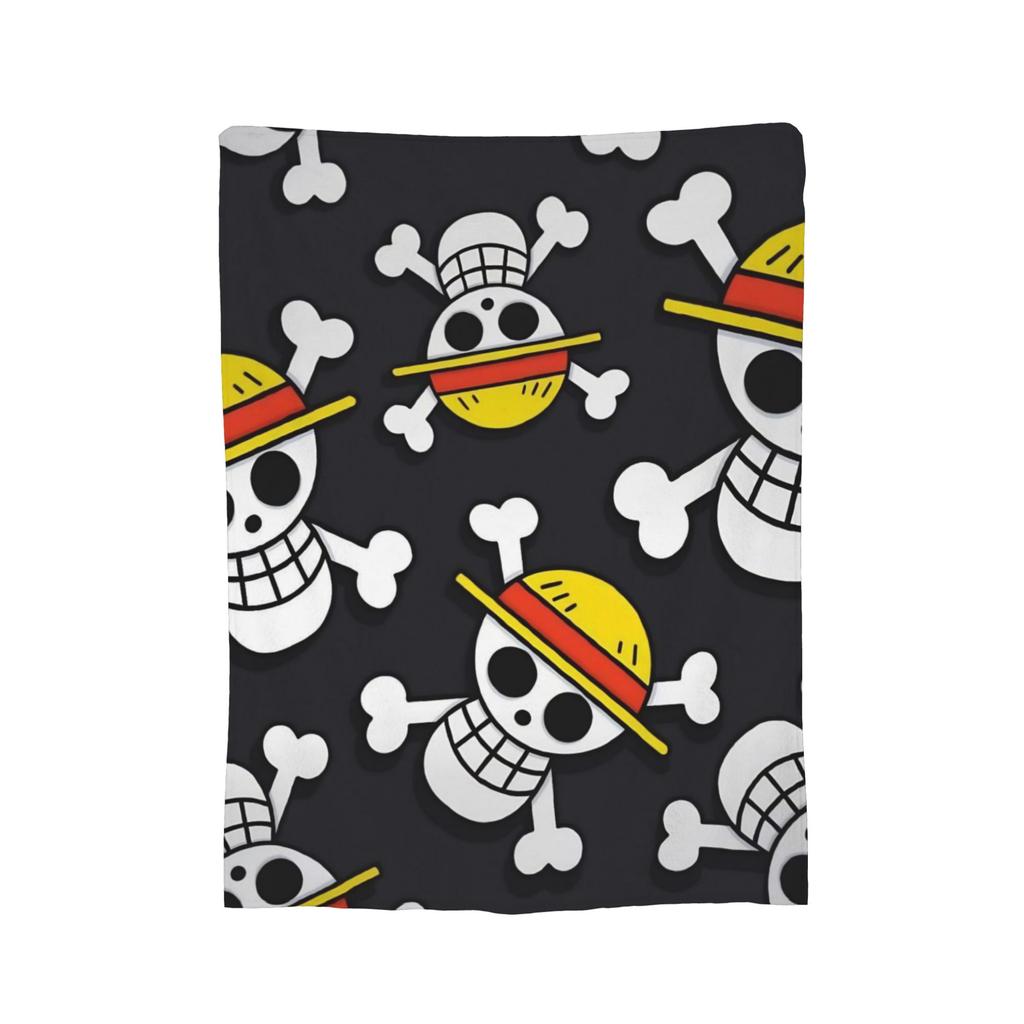 Luffy Anime Fleece Throw Blanket Luffy Zoro Sanji Blankets for Bed Car Super Soft Bedding Throws,